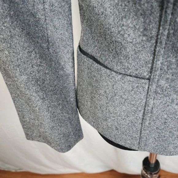 West Germany Vintage HERBERT MEYER Size Small Gray Felted Wool Blend Short‎ Coat